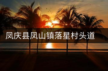 鳳慶縣鳳山鎮(zhèn)落星村頭道河初制所