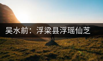 吳水前：浮梁縣浮瑤仙芝茶業(yè)有限公司董事長