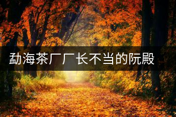 勐海茶廠(chǎng)廠(chǎng)長(zhǎng)不當(dāng)?shù)娜畹钊? decoding=