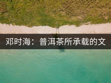 鄧時(shí)海：普洱茶所承載的文化之美（”普洱茶第一人“視頻訪談錄）