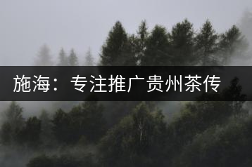 施海：專注推廣貴州茶傳播中華傳統(tǒng)茶文茶事