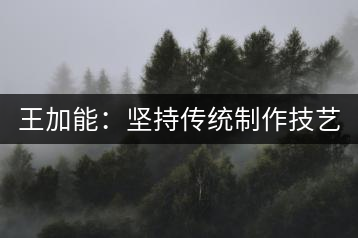 王加能：堅持傳統(tǒng)制作技藝 循先輩足跡精制茶