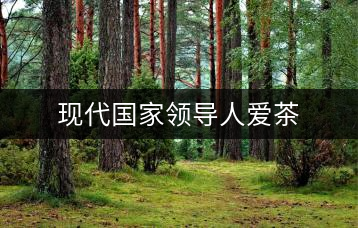 現(xiàn)代國家領導人愛茶