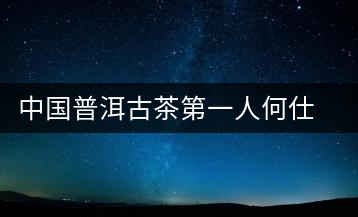 中國普洱古茶第一人何仕華長沙暢談普洱