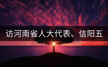 訪河南省人大代表、信陽五岳集團董事長胡鎮(zhèn)——茶鄉(xiāng)亦飄茶油香