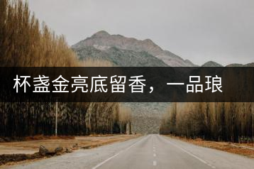 杯盞金亮底留香，一品瑯琊知下關