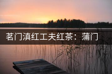 茗門(mén)滇紅工夫紅茶：蒲門(mén)佳茗，伴您度秋