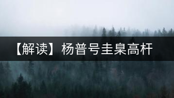 【解讀】楊普號(hào)圭臬高桿茶：形高、氣足、韻遠(yuǎn)的一款茶