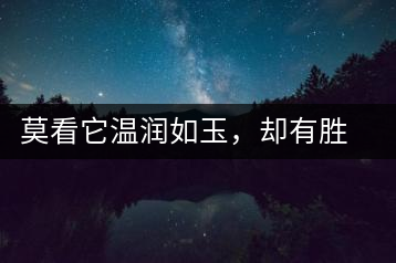 莫看它溫潤如玉，卻有勝瓊漿之味
