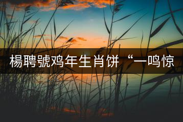 楊聘號雞年生肖餅“一鳴驚人”全國上市！