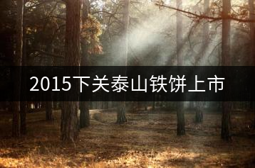 2015下關泰山鐵餅上市