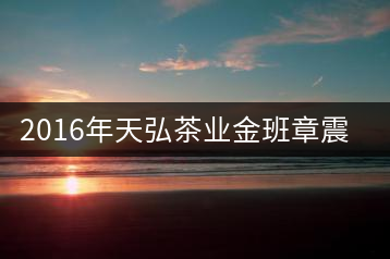 2016年天弘茶業(yè)金班章震撼上市！