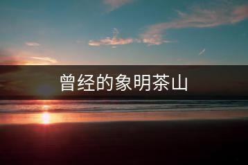 曾經(jīng)的象明茶山