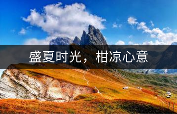 盛夏時(shí)光，柑涼心意