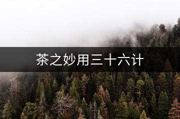 茶之妙用三十六計