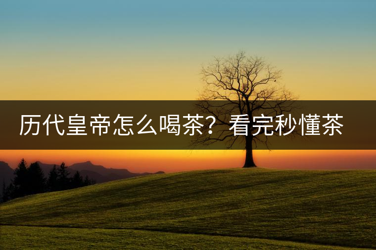 歷代皇帝怎么喝茶？看完秒懂茶歷史