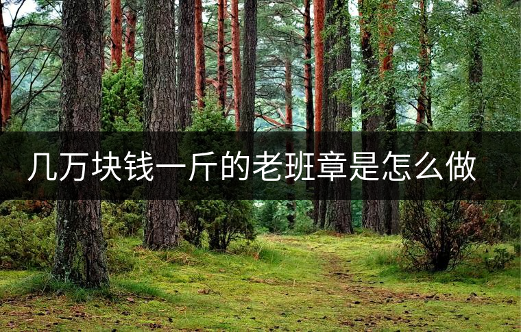 幾萬塊錢一斤的老班章是怎么做成的？