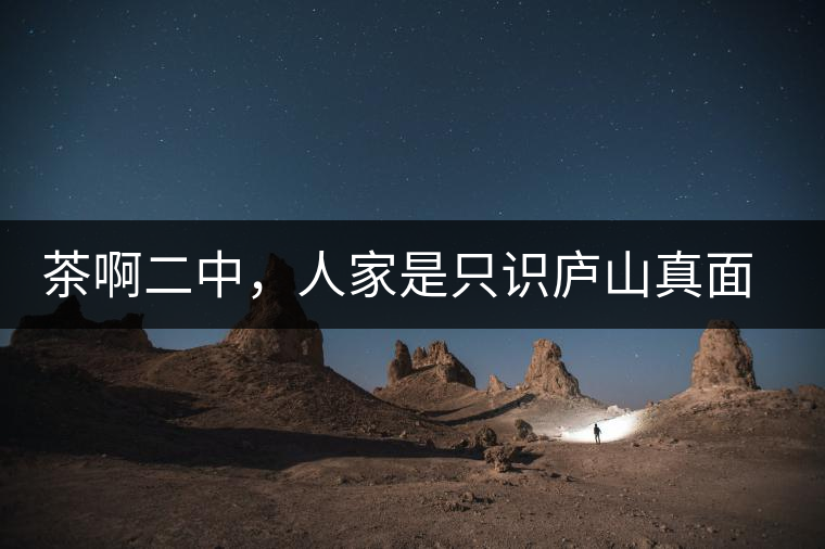 茶啊二中，人家是只識廬山真面目，你是只認(rèn)識彎弓射大雕！