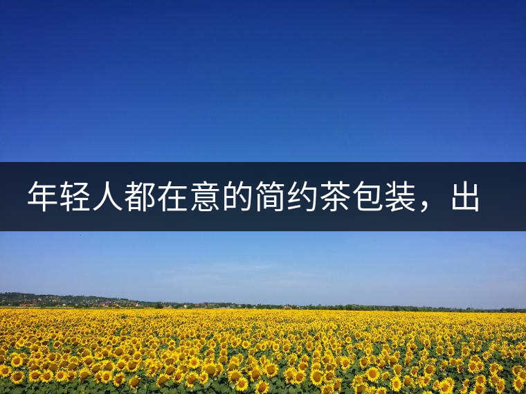 年輕人都在意的簡(jiǎn)約茶包裝，出道顏值即巔峰的茶包裝可真好喝！