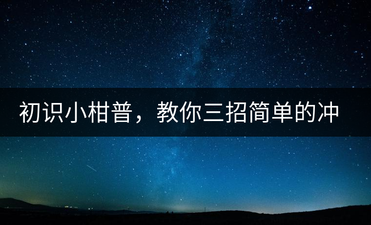 初識(shí)小柑普，教你三招簡單的沖泡方法初識(shí)小柑普，教你三招簡單的沖泡方法