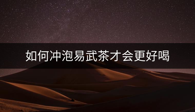 如何沖泡易武茶才會更好喝