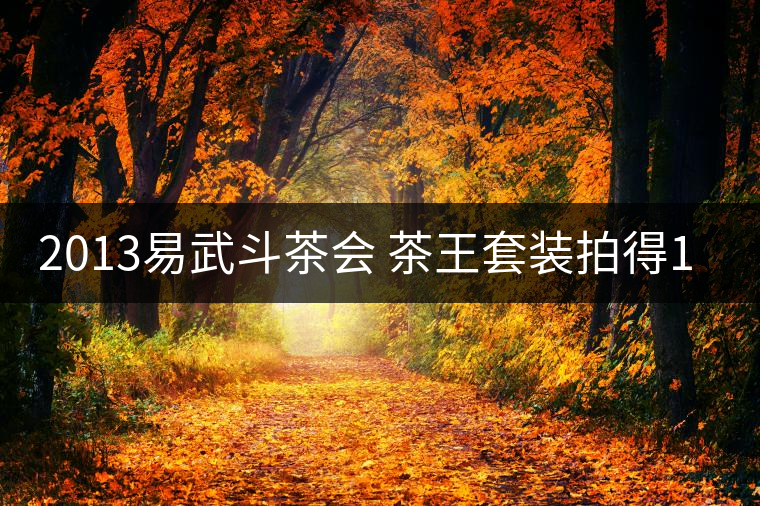 2013易武斗茶會(huì) 茶王套裝拍得16萬(wàn) 2013易武斗茶會(huì) 茶王套裝拍得16萬(wàn)