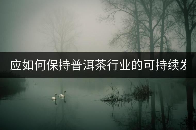 應(yīng)如何保持普洱茶行業(yè)的可持續(xù)發(fā)展？