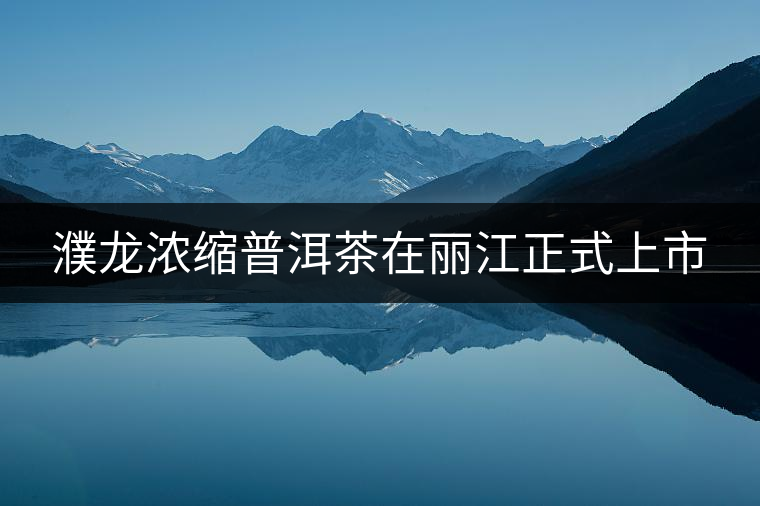 濮龍濃縮普洱茶在麗江正式上市