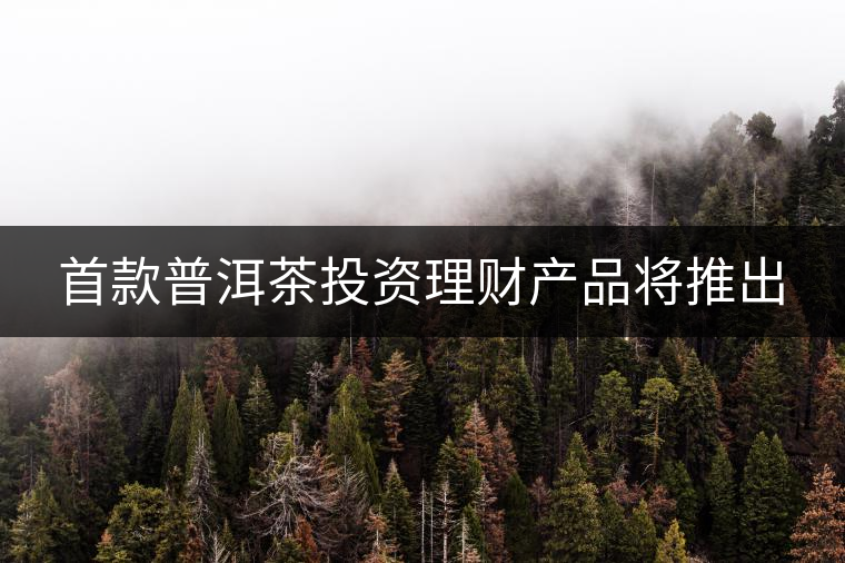 首款普洱茶投資理財產(chǎn)品將推出
