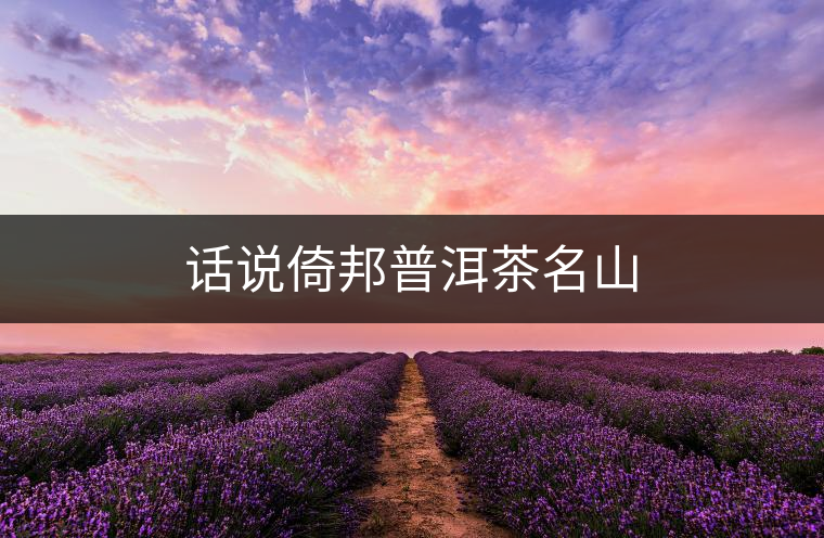話說倚邦普洱茶名山