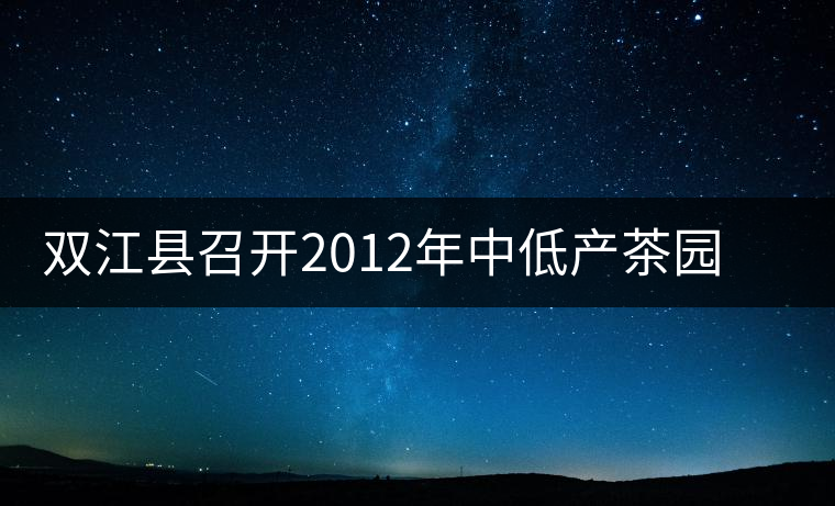 雙江縣召開2012年中低產(chǎn)茶園改造現(xiàn)場(chǎng)培訓(xùn)會(huì) 雙江縣召開2012年中低產(chǎn)茶園改造現(xiàn)場(chǎng)培訓(xùn)會(huì)