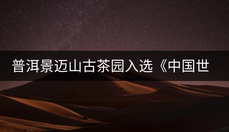 普洱景邁山古茶園入選《中國(guó)世界文化遺產(chǎn)預(yù)備名單》 普洱景邁山古茶園入選《中國(guó)世界文化遺產(chǎn)預(yù)備名單》