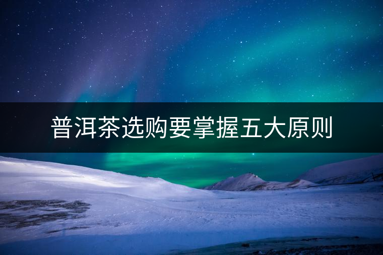 普洱茶選購(gòu)要掌握五大原則 普洱茶選購(gòu)要掌握五大原則