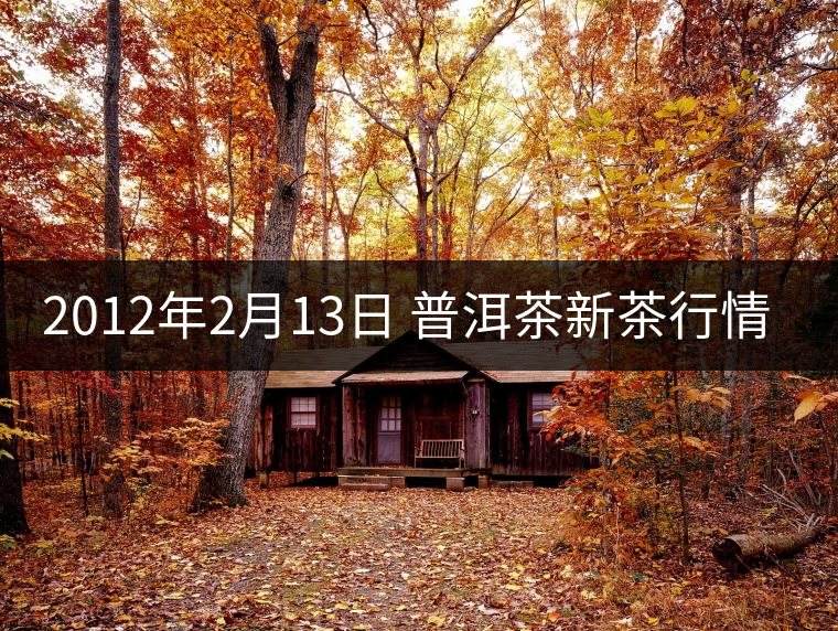 2012年2月13日 普洱茶新茶行情播報 2012年2月13日 普洱茶新茶行情播報