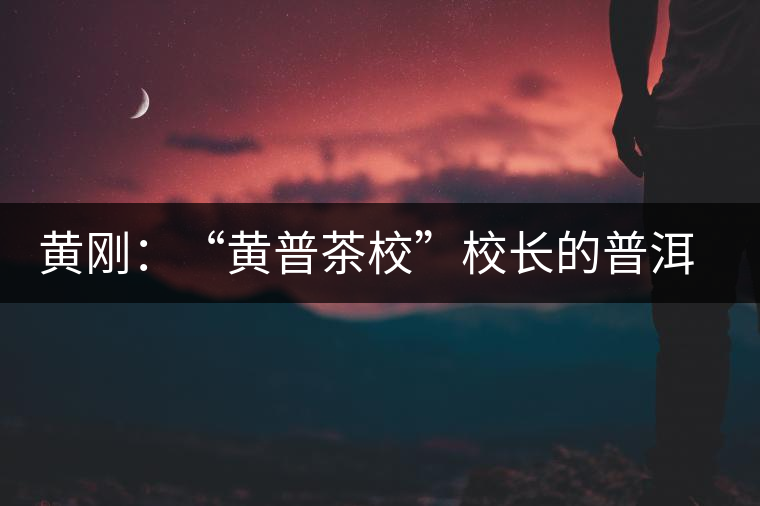 黃剛：“黃普茶?！毙ｉL的普洱哲學(xué)觀
