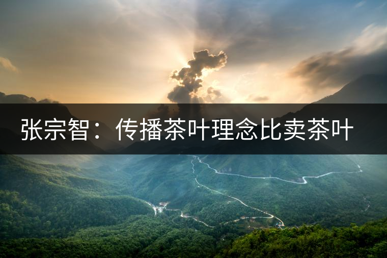 張宗智:傳播茶葉理念比賣茶葉更有意義 張宗智:傳播茶葉理念比賣茶葉更有意義
