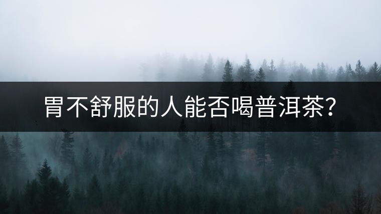 胃不舒服的人能否喝普洱茶？