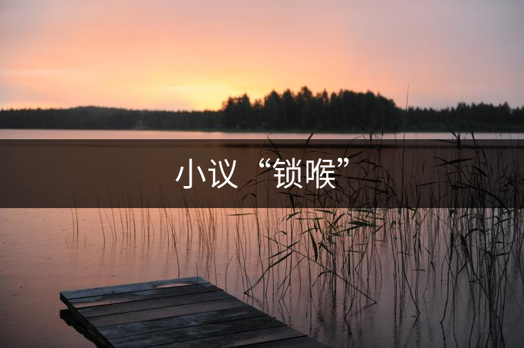 小議“鎖喉”