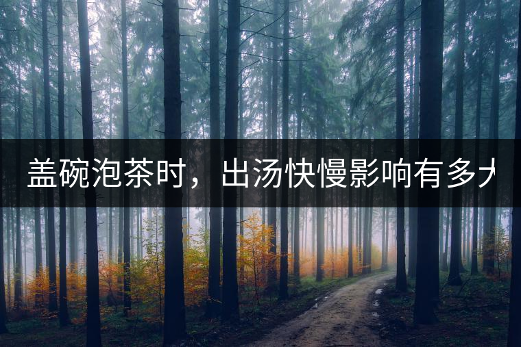 蓋碗泡茶時(shí)，出湯快慢影響有多大？