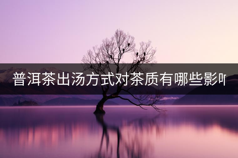 普洱茶出湯方式對茶質(zhì)有哪些影響？