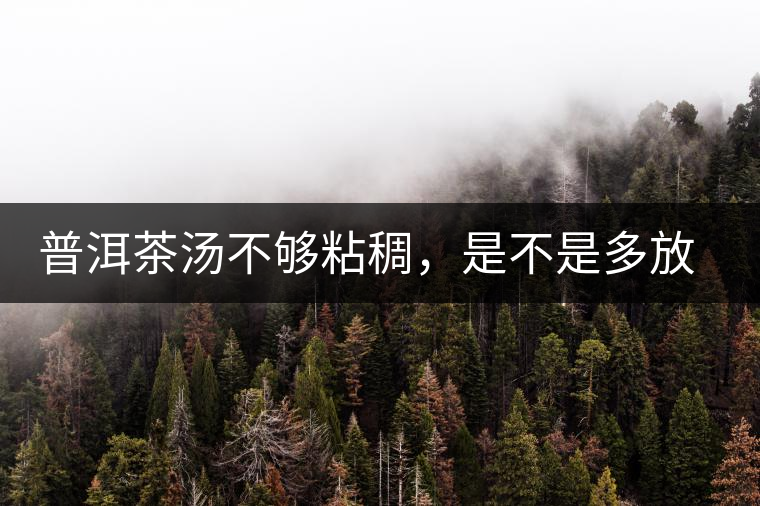 普洱茶湯不夠粘稠，是不是多放些茶葉就好了嗎？
