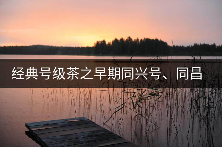 經(jīng)典號級茶之早期同興號、同昌黃記老圓茶