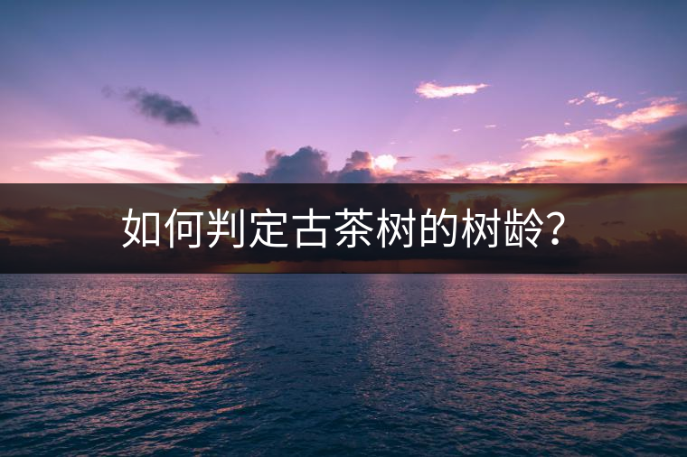如何判定古茶樹(shù)的樹(shù)齡？