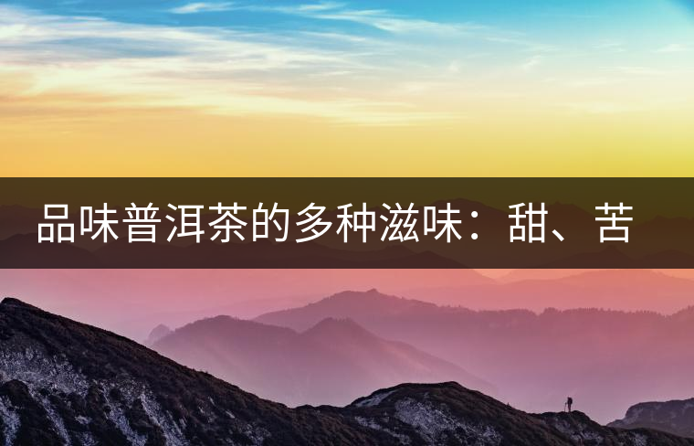 品味普洱茶的多種滋味：甜、苦、澀、酸、水、無味