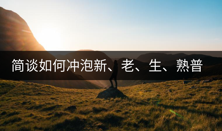 簡談如何沖泡新、老、生、熟普洱茶？