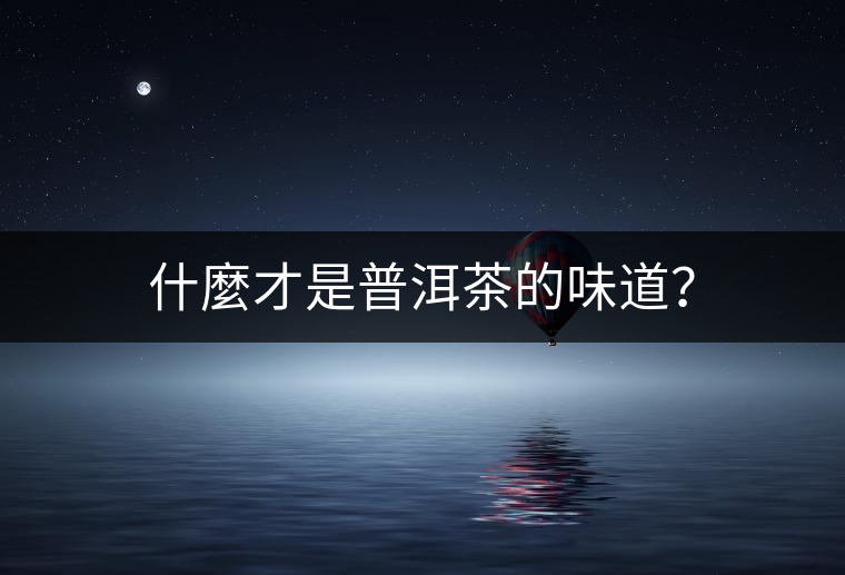 什麼才是普洱茶的味道？