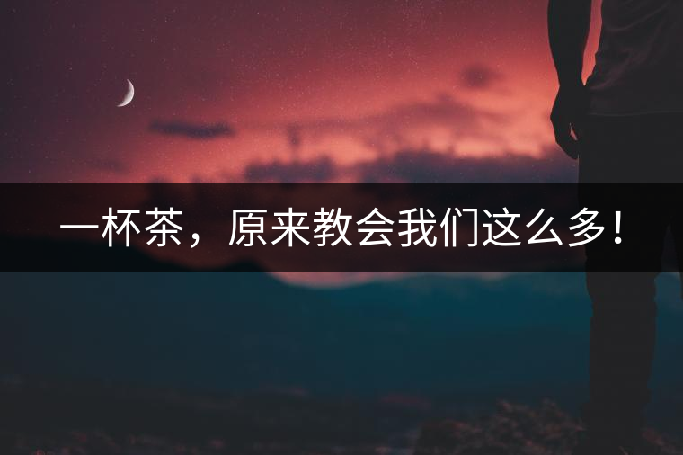 一杯茶，原來教會(huì)我們這么多！
