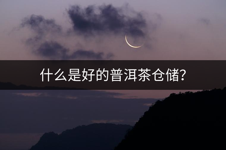 什么是好的普洱茶倉儲？