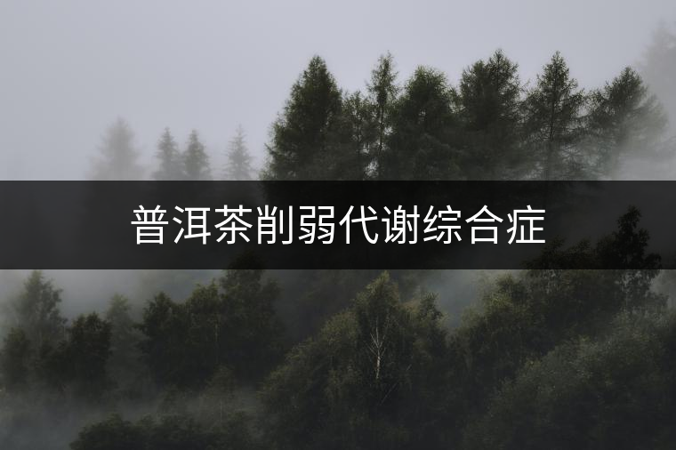 普洱茶削弱代謝綜合癥
