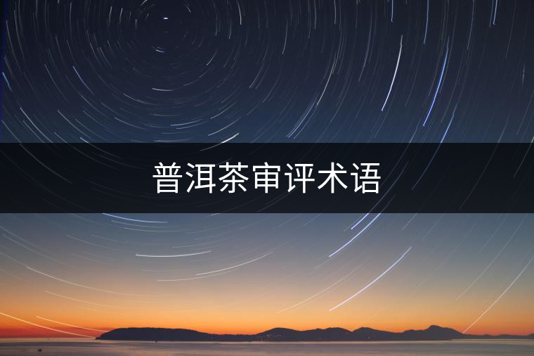 普洱茶審評術(shù)語